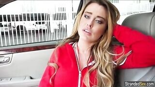 Corinna Blake masturbates n sucks in car