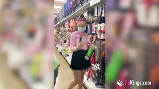 Teenage hottie SHOWS HERSELF IN PUBLIC before a hardcore drilling!