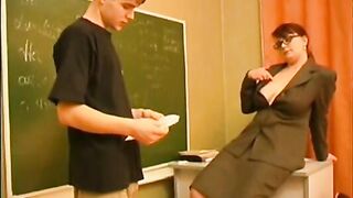 Russian teacher and boy