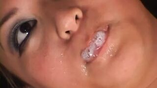 White stud gets his hard cock sucked by horny Asian babe then fucks her