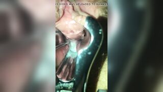 GF trying to cum with speculum opening pussy
