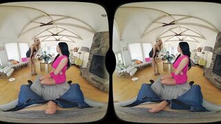 VR BANGERS French MILF Anissa Kate And Jazmin Luv FFM Threesome VR Porn