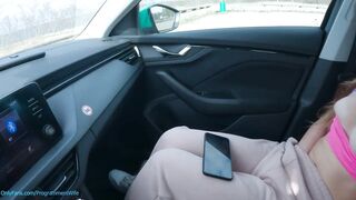 Teen masturbates in a public car park watching her porn video - ProgrammersWife