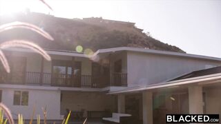 BLACKED Cheating petite blonde takes on two huge BBCs