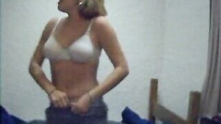 college girl tracey at UF dorm strip