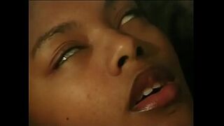 Young ebony with perky tits Meagan Reed gets on knees to suck a hard thick cock