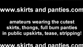 I cant keep my panties hidden in this tiny little skirt