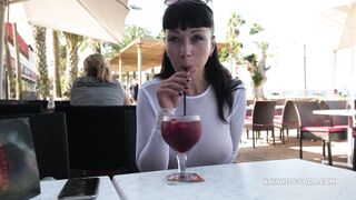 Transparent dress in public