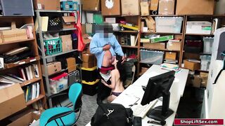 Hot shoplifter banged by horny officer