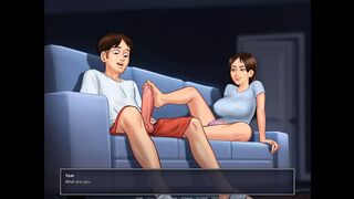 Summertime Saga: Stepbrother Caught His Stepsister Watching Porn And Masturbating - Ep103