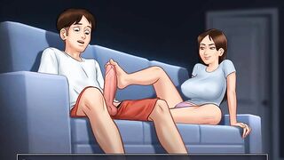 Summertime Saga: Stepbrother Caught His Stepsister Watching Porn And Masturbating - Ep103