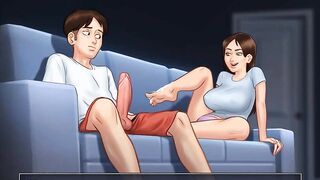 Summertime Saga: Stepbrother Caught His Stepsister Watching Porn And Masturbating - Ep103