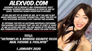 2020 Hotkinkyjo & BossHog dildo anal fucking & prolapse