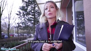 Public Agent Blonde Ozzie Isabelle Deltore fucks to save the bush