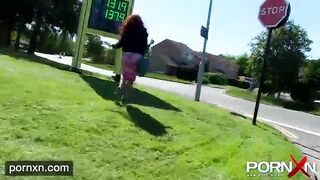 Ebony Milf Flashing in public