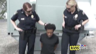 White big titty cop got her pussy pounded on the rooftop