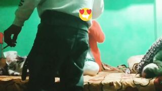 Desi Romantic and rough sex of Indian local couple at her friend’s home