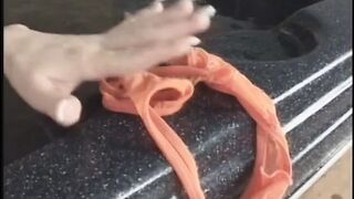 Young chick gets pounded in bathroom