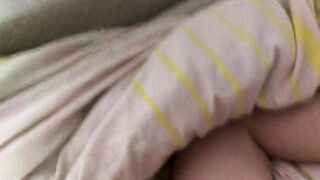 Stepsister touches dick thinking it is in a dream, CUMSHOT on face