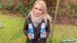 German Slut gets fucked in both Holes with Whipped Cream