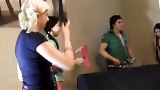 2 Asian women fucked at a party