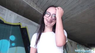 Public Agent Hot Czech body fucked under public bridge after sucking cock
