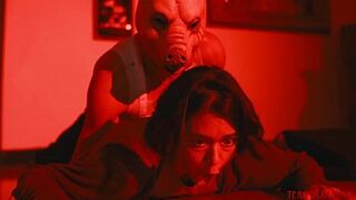 Frightened babe dominated and banged by masked creep