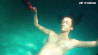 Real life mermaid Rusalka – sexy babe underwater