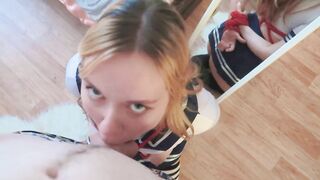 Stepsister Tied Up and Fucked in School Uniform