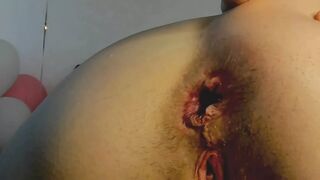 dildo anal – hairy asshole and pussy