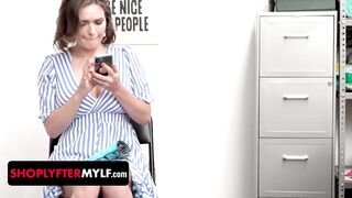 Horny cop caught this hot MILF shoplifter named Krissy Lynn and quickly interrogated and gave her a fuck punishment.