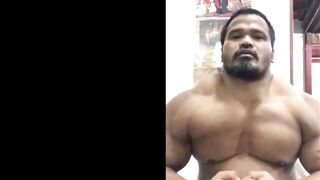 Massive thai bull [tags: muscle, bodybuilder, Asian, beefy, massive, thick, pecs, pec flexing, pec bouncing, chest, posing, flexing, hunk, muscular, off season]
