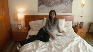 POV anal amateur teen fucking in hotel - cute and skinny