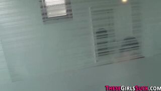 Latina teen sucks for cum