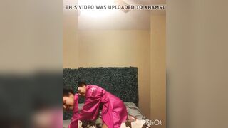 Young Lightskin Ebony Rides Her Pillow Til She Cums HARD