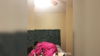 Young Lightskin Ebony Rides Her Pillow Til She Cums HARD