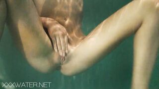 Tiniest, sexiest, horniest babes swim and masturbate