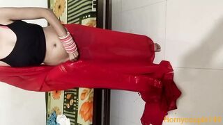 Karwa chuth pr kapde badalti newly married bhabhi ji