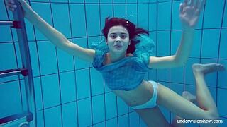 Flying panties underwater of Marusia