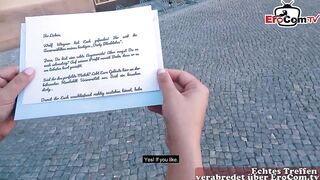 German ugly student teen at blind date and she wants to fuck