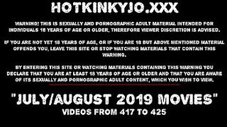 JULY/AUGUST 2019 News at HOTKINKYJO site: extreme anal fisting, prolapse, public nudity, belly bulge