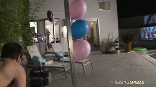 Good looking babes having some naughty fun at the party