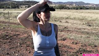 BIG TIT, BIG Thick ASS – Tattooed Mature Milf Gives Stranger a Blowjob In The Outback For a Lift Home - Melody Radford