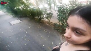 Public double handjob in the fries bag... I'm jerking it!