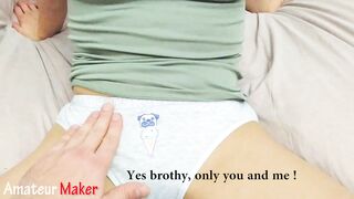 REAL !! Healing my injured sister in panties while mom is away !!