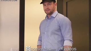PASSION-HD Horny Big Tit Brunette Needs Contractors Big Dick