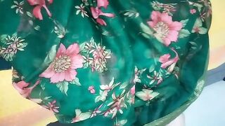 Young Girl Removes Panties under Saree
