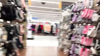 Stalker records Girl in WALMART public! She Has no Panties in PUBLiC