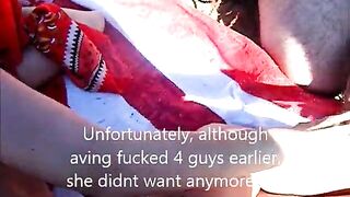 Fucking gf on Capobino beach Spain with several men touching