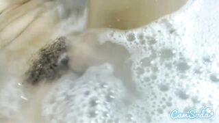 Vicki Chase big tits Latina masturbating hairy wet pussy.